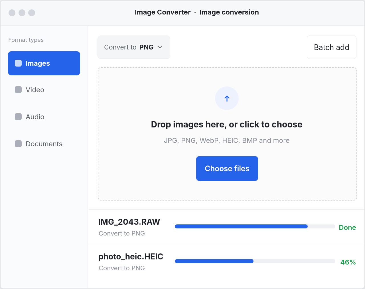 Image Converter desktop app on Windows